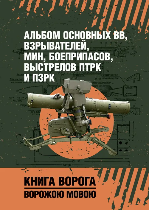 Альбом основных ВВ, взрывателей, мин, боеприпасов, выстрелов ПТРК и ПЗРК. Книга ворога, ворожою мовою