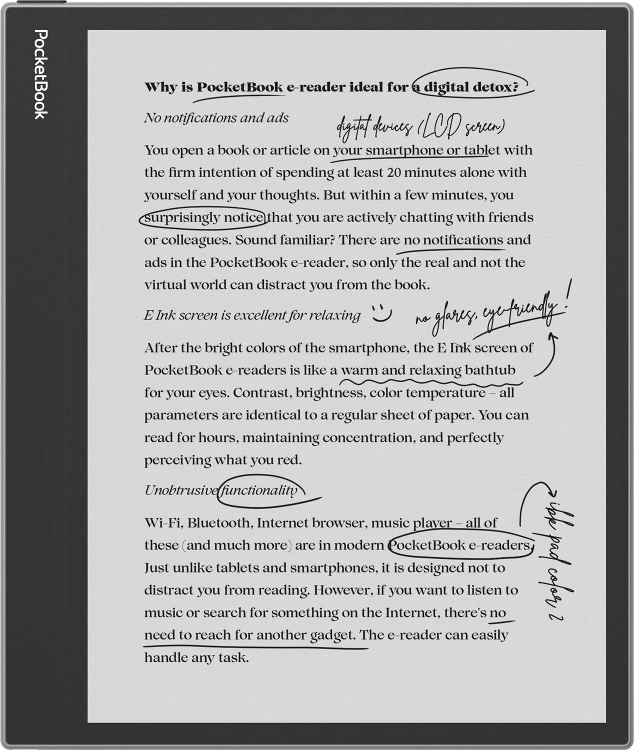 Електронна книжка PocketBook InkPad Eo(PB1042), Mist Grey. . 