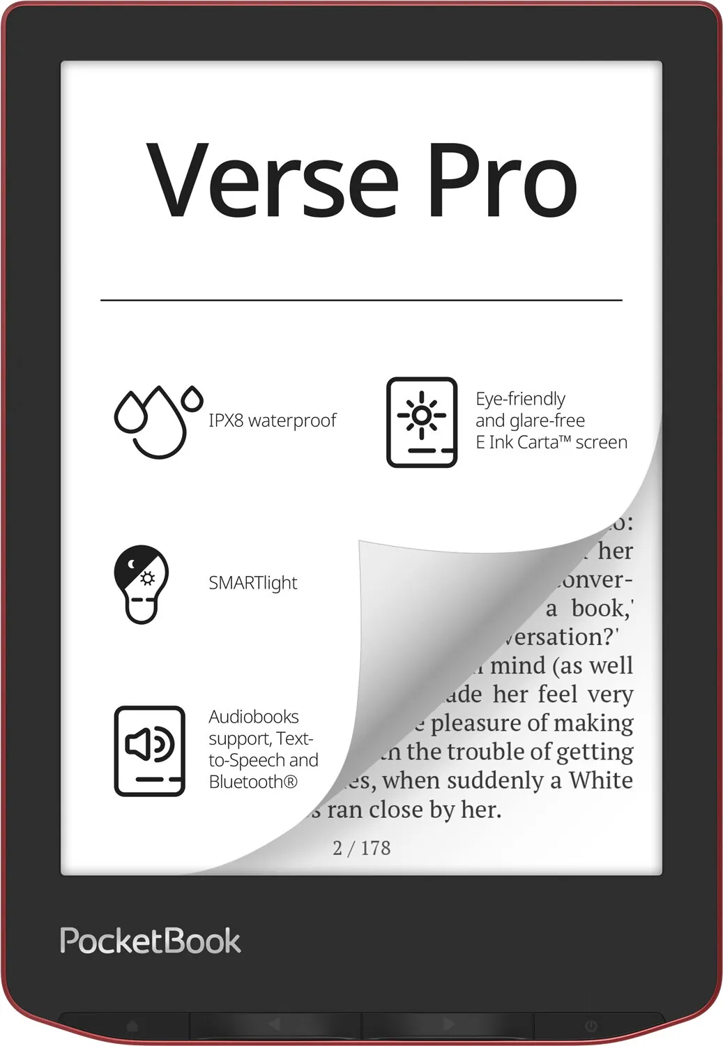 Електронна книжка PocketBook  Verse Pro (PB634) Passion Red