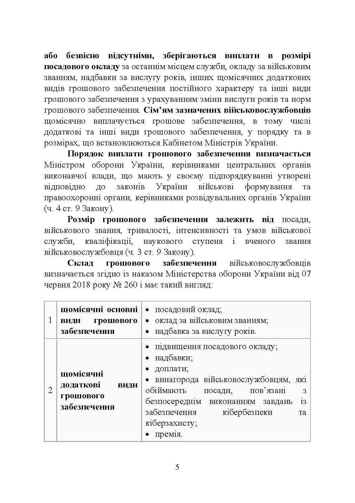 Матеріально-грошове забезпечення військовослужбовців. Особливості під час воєнного стану. Норми забезпечення. Автор — укл.: Коропатнік І. М.. 
