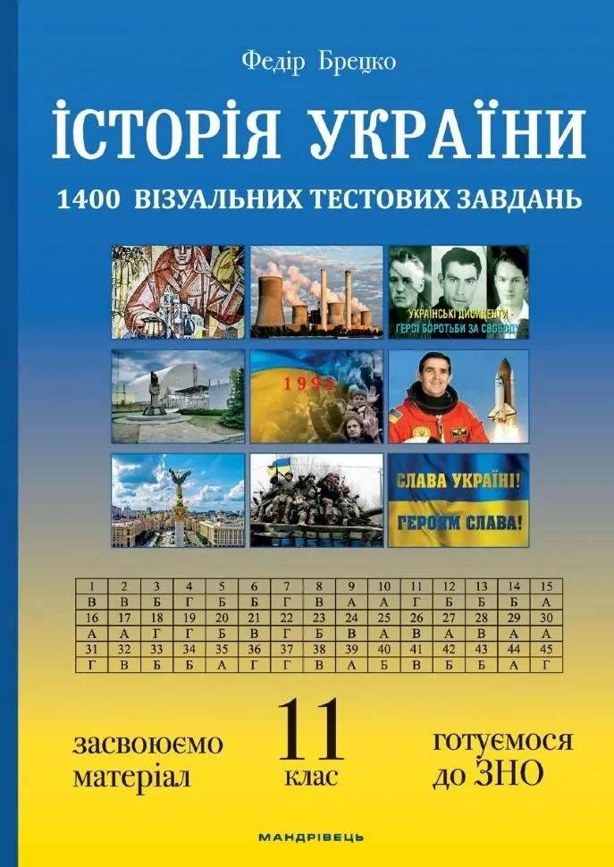 Історія України: візуальні тестові завдання.. 11 клас. Автор — Федір Брецко