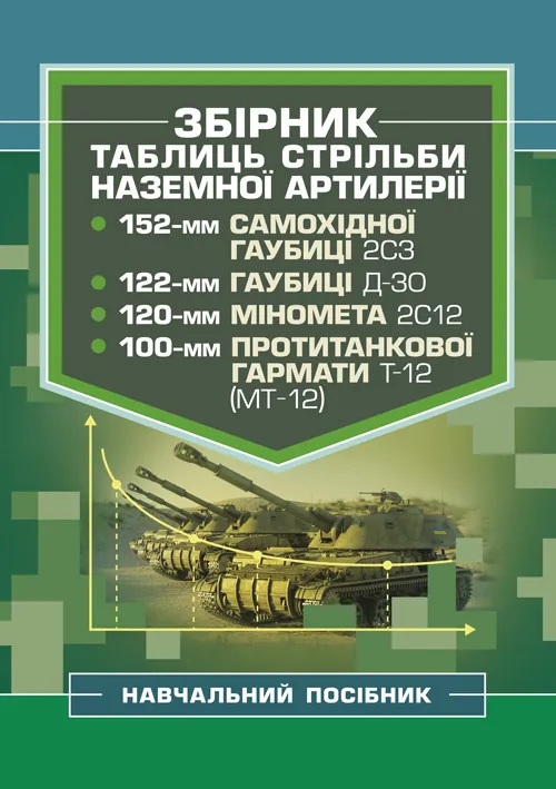 Збірник таблиць стрільби наземної артилерії. Автор — В. І. Макеєв, В. М. Петренко. Обкладинка — Мягкий