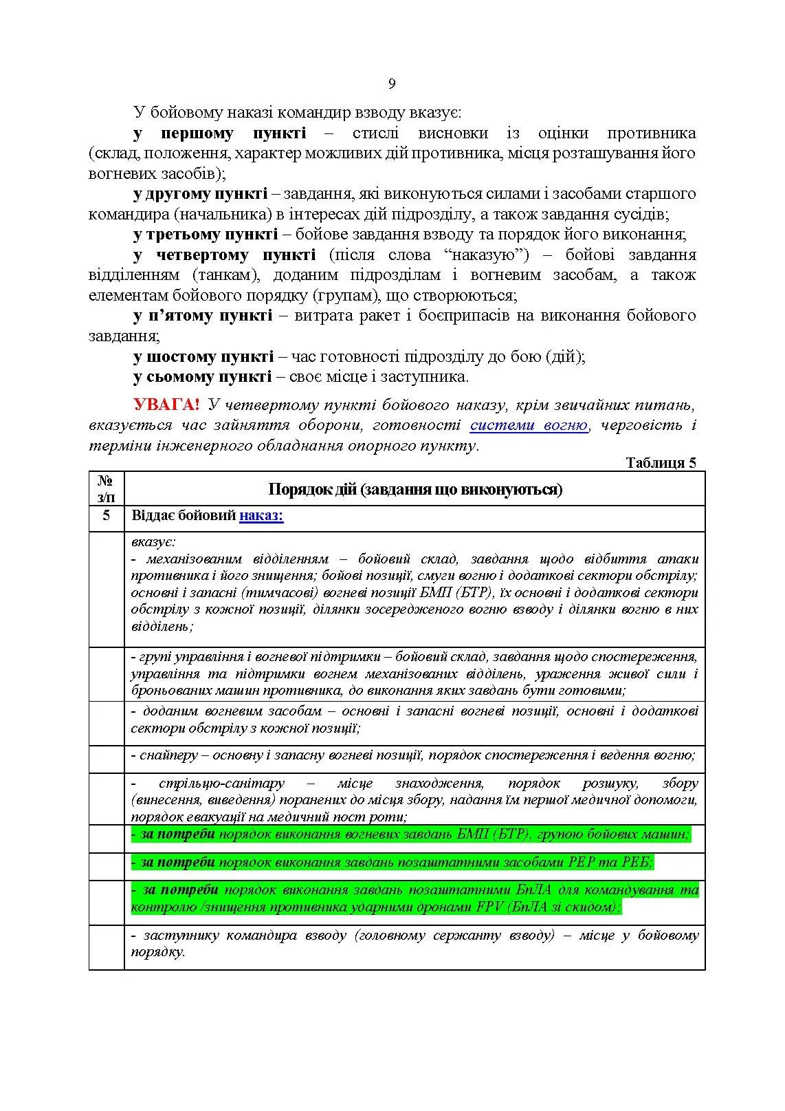 Індивідуальна підготовка (рівень командир та головний сержант загальновійськового взводу). Частина І  -  набуття оборонних спроможностей). . 