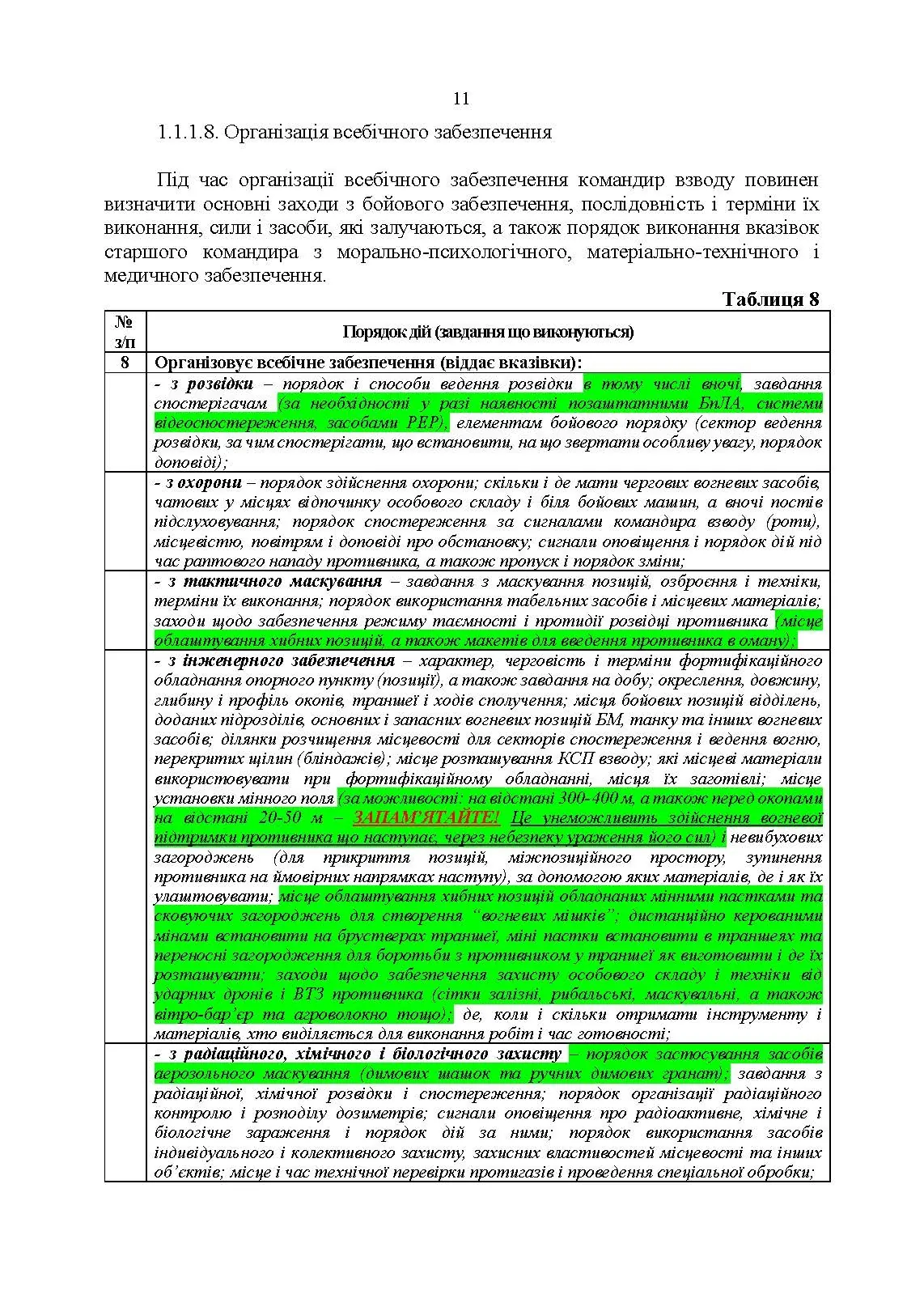 Індивідуальна підготовка (рівень командир та головний сержант загальновійськового взводу). Частина І  -  набуття оборонних спроможностей). . 