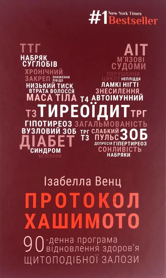 Протокол Хашимото. 90-денна програма відновлення здоров’я щитоподібної залози. Автор — Ізабелла Венц. Обкладинка — Тверда