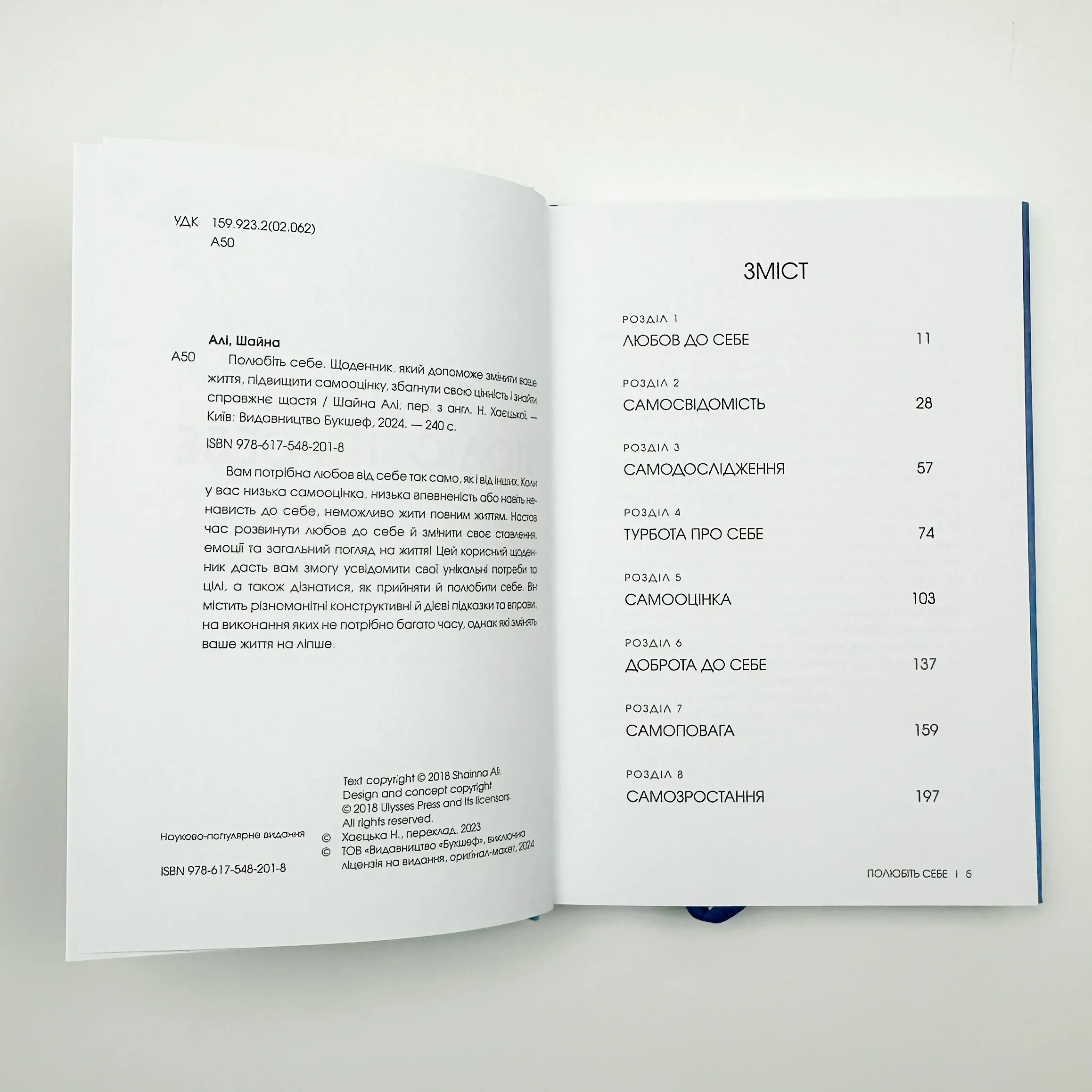 Полюбіть себе. Щоденник, який допоможе змінити ваше життя. Автор — Шайна Алі. 