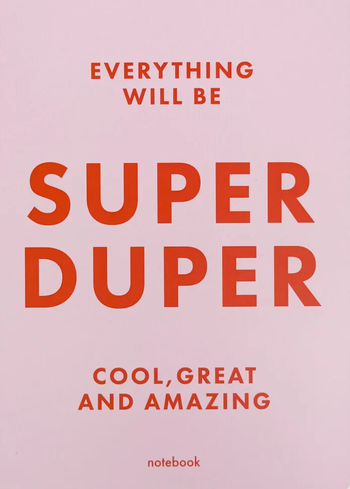 Блокнот "Super duper" рожевий