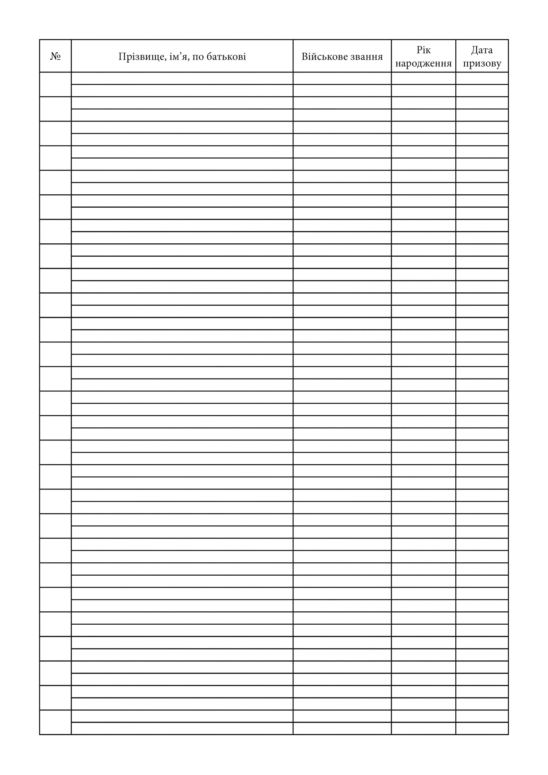 Обліково-алфавітна книга призовників. Автор — Кабінет міністрів України. 