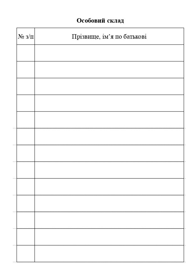 Робочий зошит командира (50 чол.)