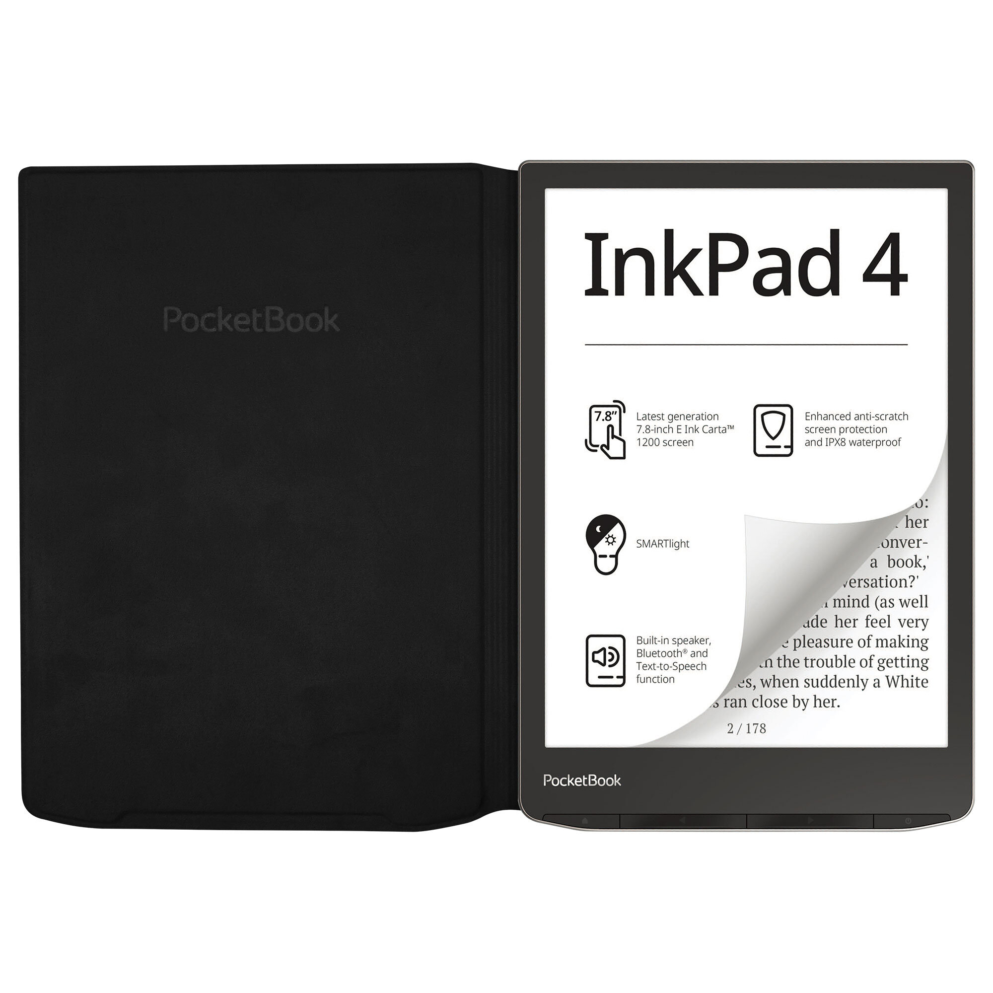 Обкладинка PocketBook 7.8", InkPad(PB743), Flip cover, чорна. . 