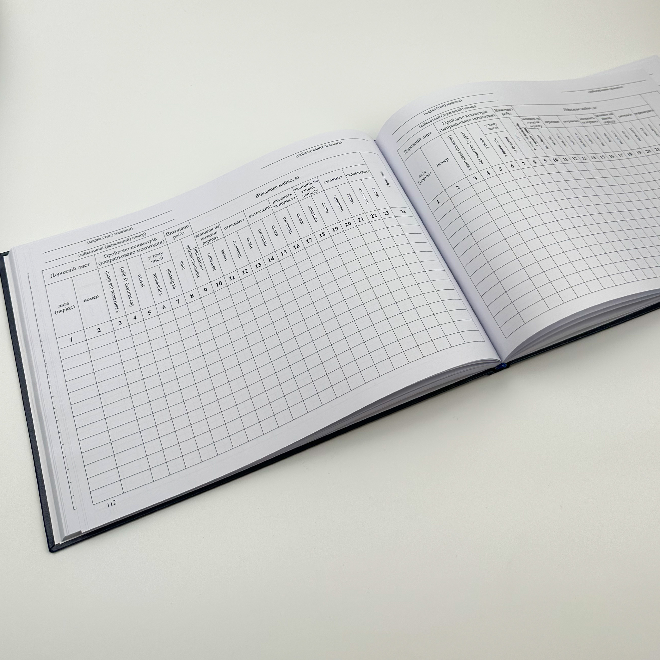 Книга обліку роботи машин витрати пального і масел, додаток 84 (додаток 82). Автор — Міністерство оборони України. 