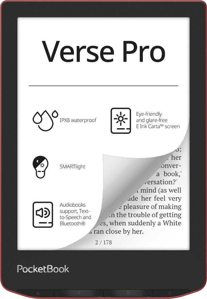 Електронна книжка PocketBook  Verse Pro (PB634) Passion Red