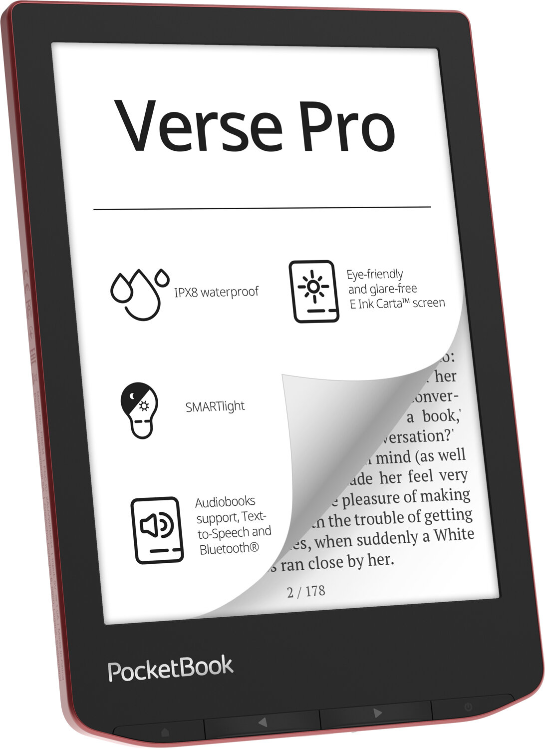 Електронна книжка PocketBook  Verse Pro (PB634) Passion Red