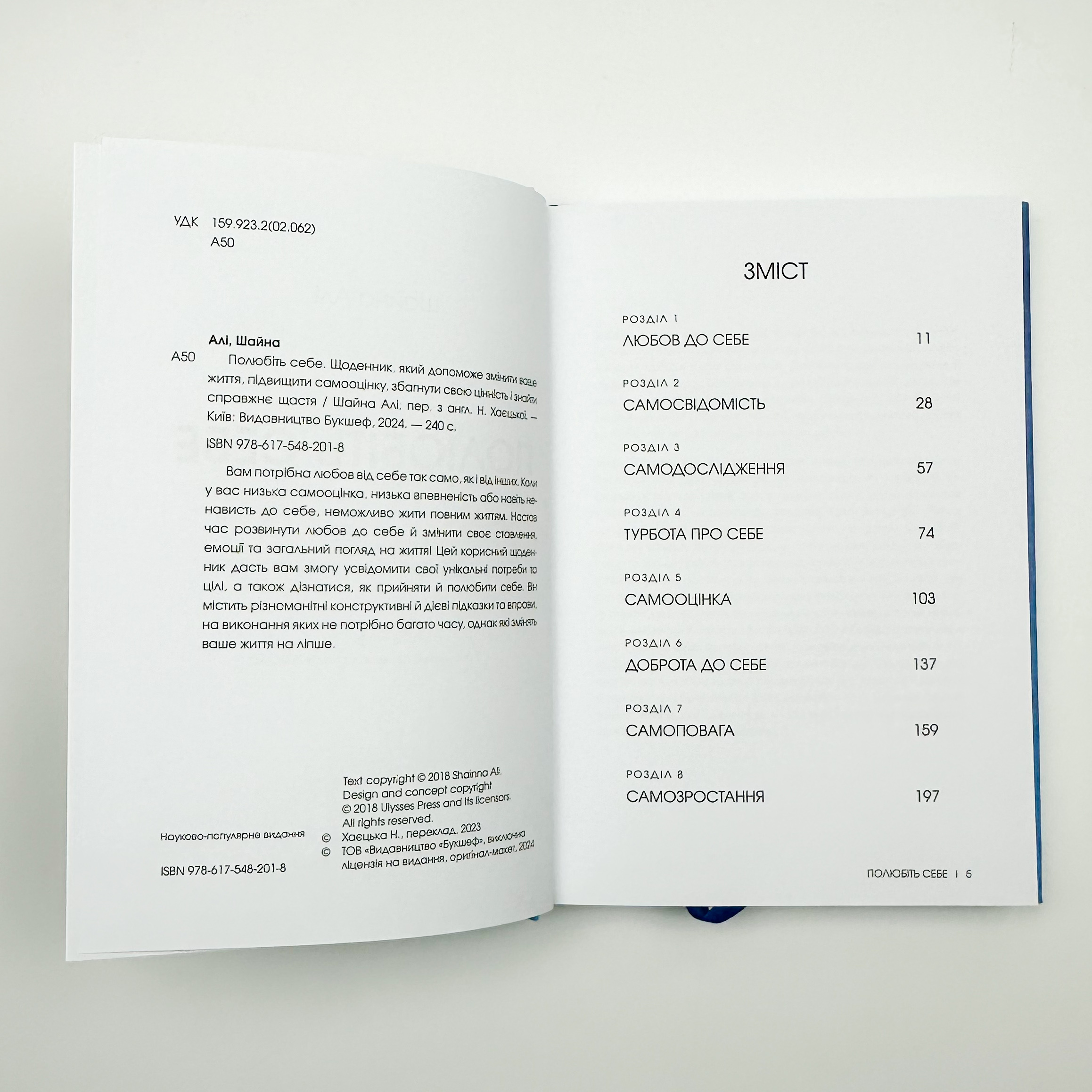 Полюбіть себе. Щоденник, який допоможе змінити ваше життя. Автор — Шайна Алі. 
