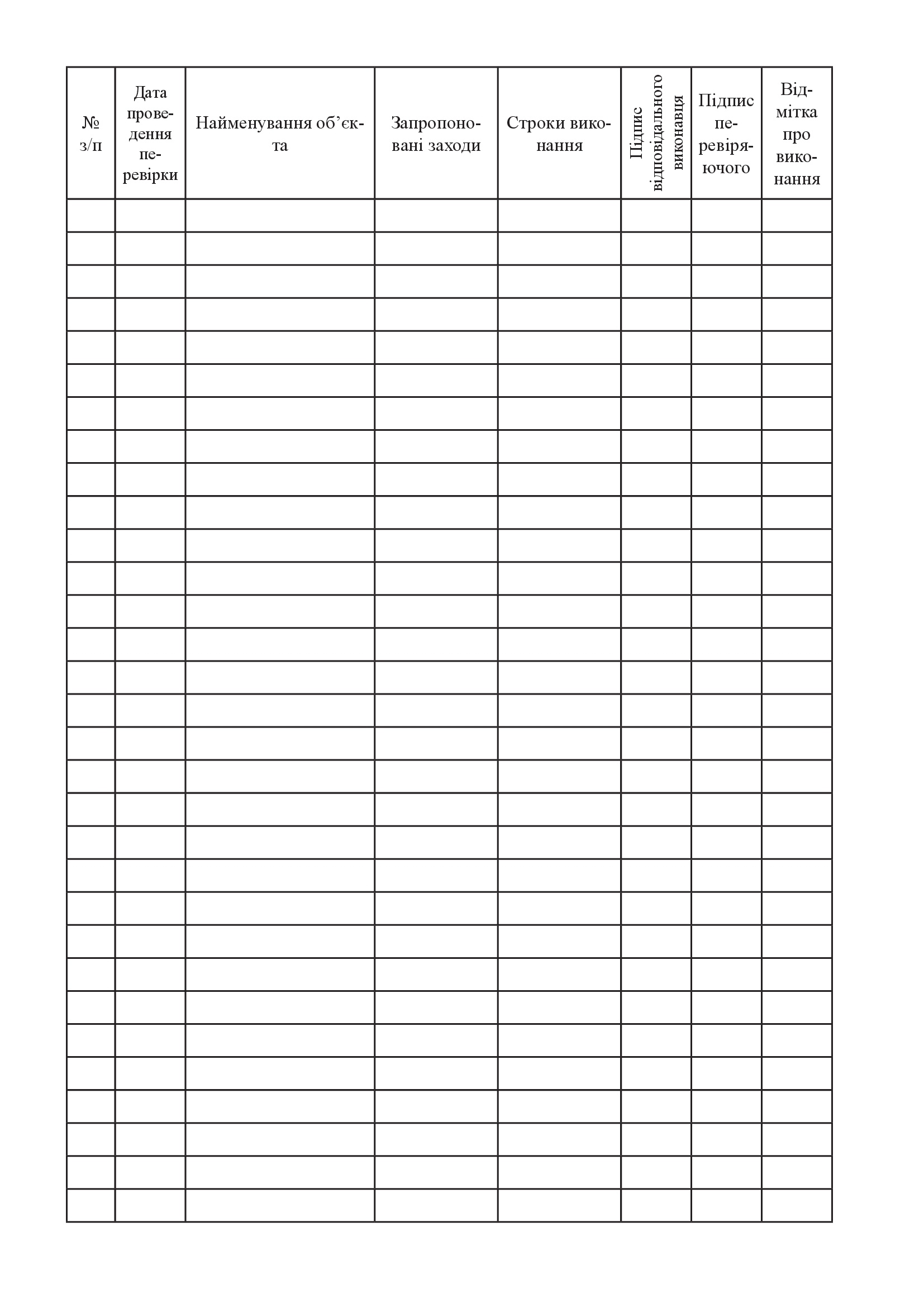 Журнал пожежно-профілактичної роботи військової частини (гарнізону)