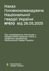 Наказ ГНУ № 610 — Настанова з використання умовних знаків у графічних документах НГУ