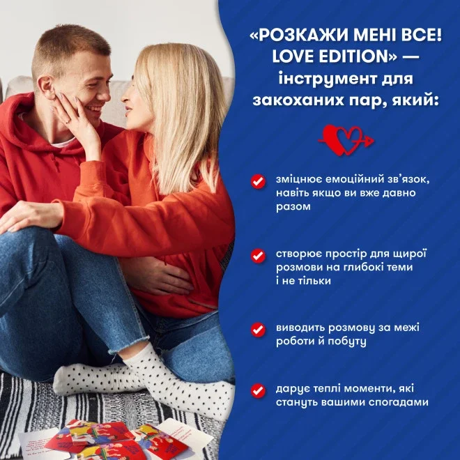 Розмовна гра "Розкажи мені все! Love edition" . . 