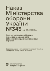 Наказ МОУ № 343 — Правила інженерно-авіаційного забезпечення державної авіації України (ПРІАЗ)