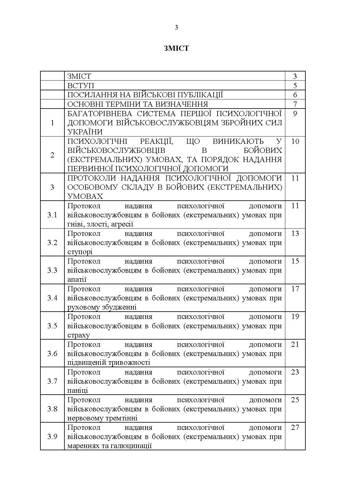 Протоколи надання психологічної допомоги військовослужбовцям Збройних Сил України в бойових (екстремальних) умовах. Інструкція