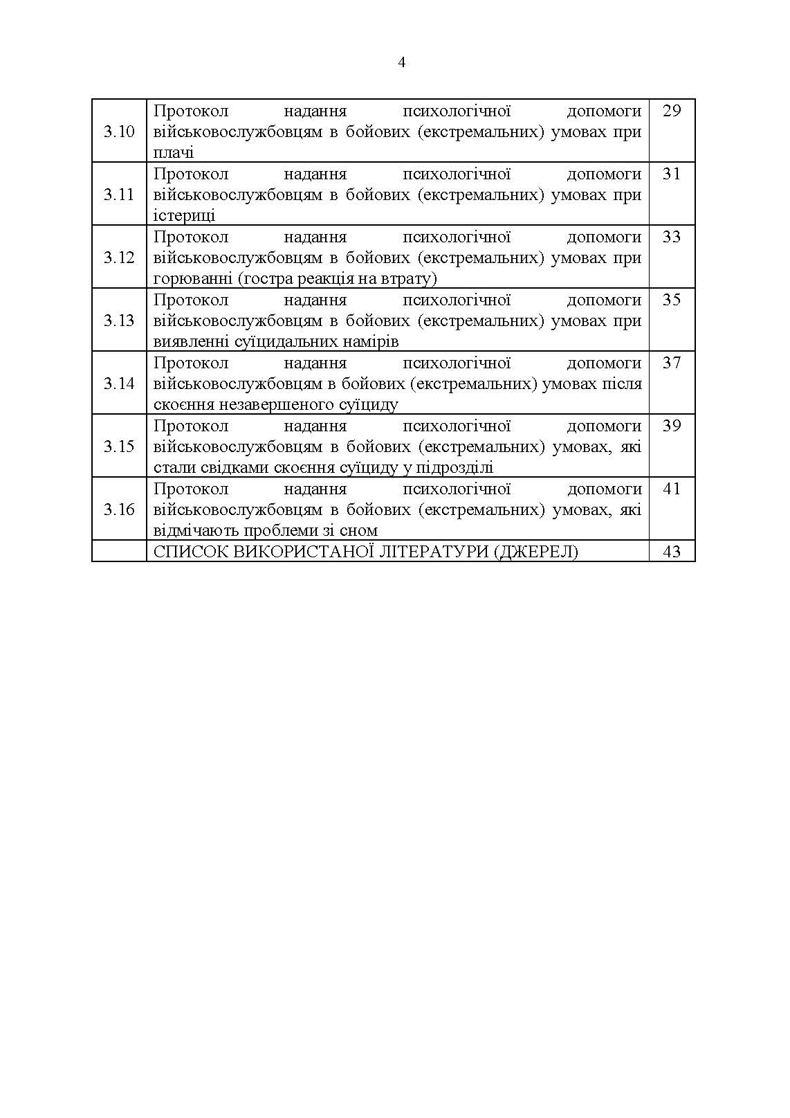 Протоколи надання психологічної допомоги військовослужбовцям Збройних Сил України в бойових (екстремальних) умовах. Інструкція. . 