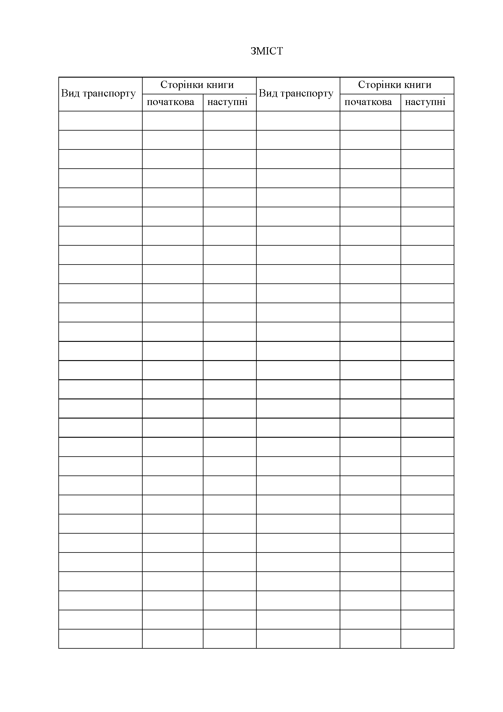 Книга обліку транзитних вантажів, додаток 33. Автор — Міністерство оборони України. 